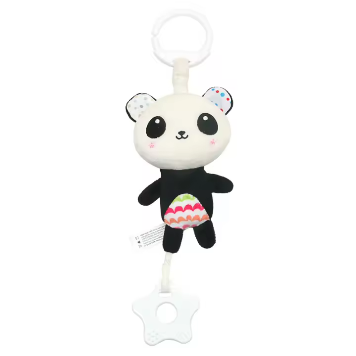 Colgante de mordedor de conejo con forma de oso para bebé, juguete de peluche con movimiento, sonido y música, para cama colgante - 1