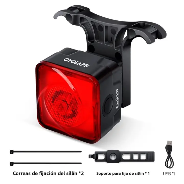Luz Trasera Recargable Para Bicicleta CYCLAMI Sensor Inteligente Luz De Freno Y Señal De Trasero Para MTB Accesorios De Ciclismo - 1