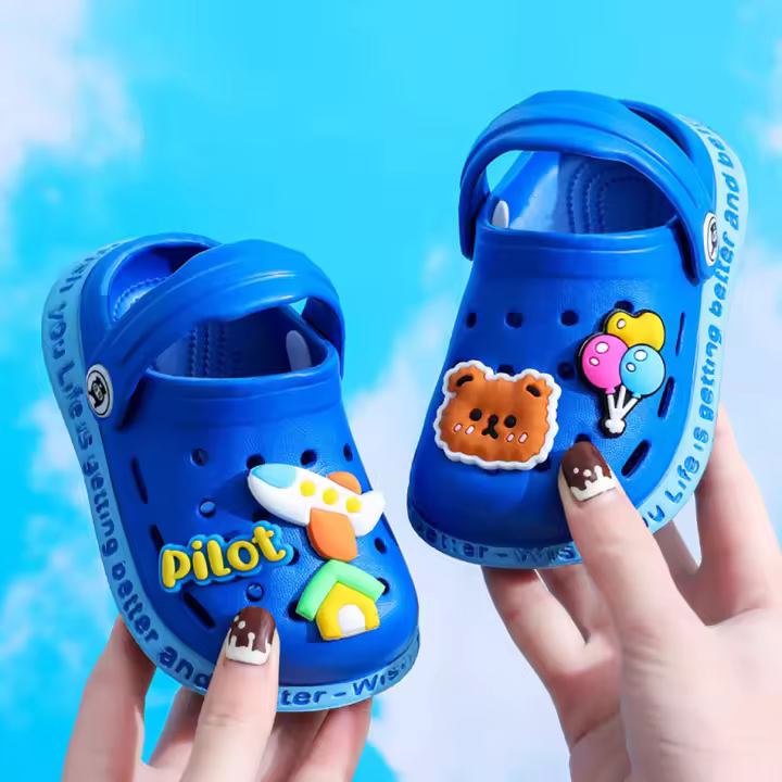 Zapatillas De Verano Para Niños Con Agujeros De Dibujos Animados Antideslizantes Transpirables Suaves Para Interior Y Playa - 1