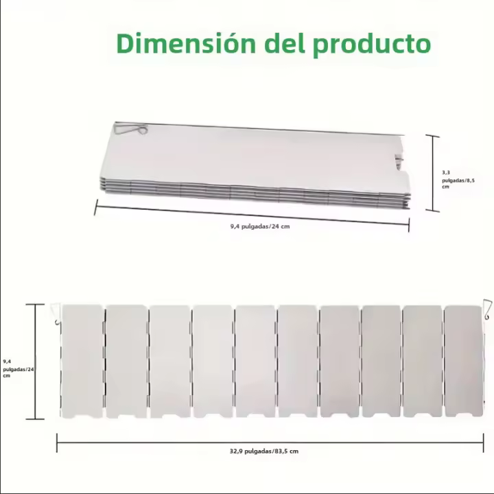 Escudo De Viento Para Estufa De Aluminio Ligero Plegable 8/10 Platos Adecuado Para Camping Y Picnics En Exteriores - 1
