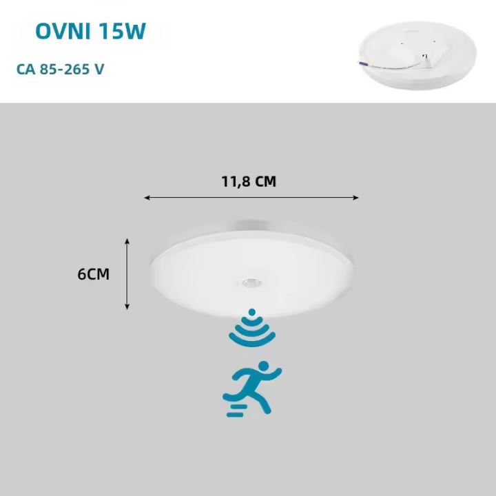 Lámpara De Techo Con Sensor De Movimiento LED 85-220V Para Casa Pasillo Escalera Veranda Dormitorio Sensor Radar Luz Nocturna Inteligente - 1