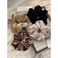 Elegantes Scrunchies De Veludo En Colores Sólidos 1 Pieza/4 Piezas Para Otoño/Invierno Cinturones Elásticos Para El Cabello Adecuados Para El Viaje Diario Regalo De Vacaciones - details 0