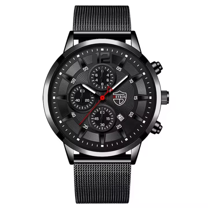 Reloj De Cuarzo Para Hombre DEYROS Minimalista De Moda Banda De Acero Inoxidable Malla Reloj Hombre Casual Negocio - 1