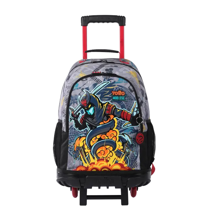 Totto Mochila infantil ruedas Raiyu -Dimensiones:33.5 x 47 x 20 cm-Material: Poliester - 1