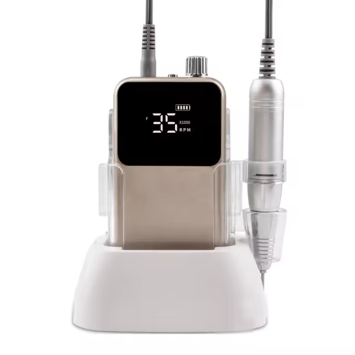 Máquina De Uñas Eléctrica Profesional Recargable 35000RPM Accesorios De Uñas Pulidora De Gel De Uñas Bajo Ruido Con Carga USB - 1