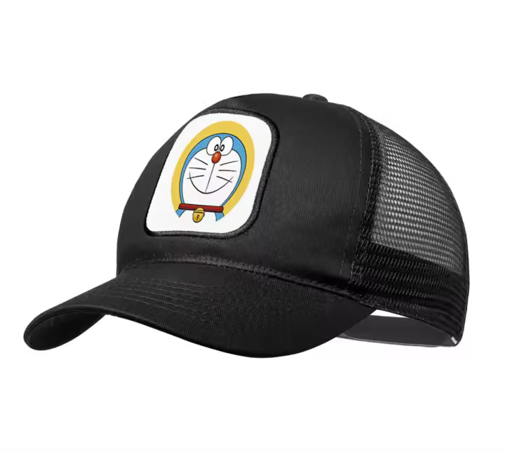 GORRA NEGRA CON REJILLA GATO AZUL SERIE NIÑOS ANIME DIBUJOS moda deporte doraemon novita cosmico super guerrero sagaandroides - 1