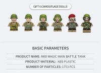 Bloques De Construcción PLAS632004 M60 Magachi Tanque Principal Serie Militar Pequeño Partícula Juguete De Montaje Para Niños Chicos Adultos Regalos - details 1
