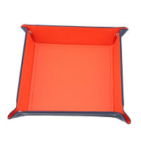 Mesa De Trabajo Organizadora Creativa Plegable De Cuero PU Valet Trinket Collapsible Moneda Billetera Llavero Caja De Almacenamiento Moderna Ecológica - details 8