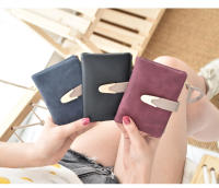 Monedero Mujer Corto Otoño Invierno Nueva Retro EU Y AM Nueva Monedero De Cuero PU Mate Moda Sencilla Conveniente - details 19