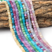 Cuentas De Piedra Natural Toramina 5x5mm Apatita Y Morganita Para Fabricación De Joyas Pulseras Colgantes 15'' - details 2
