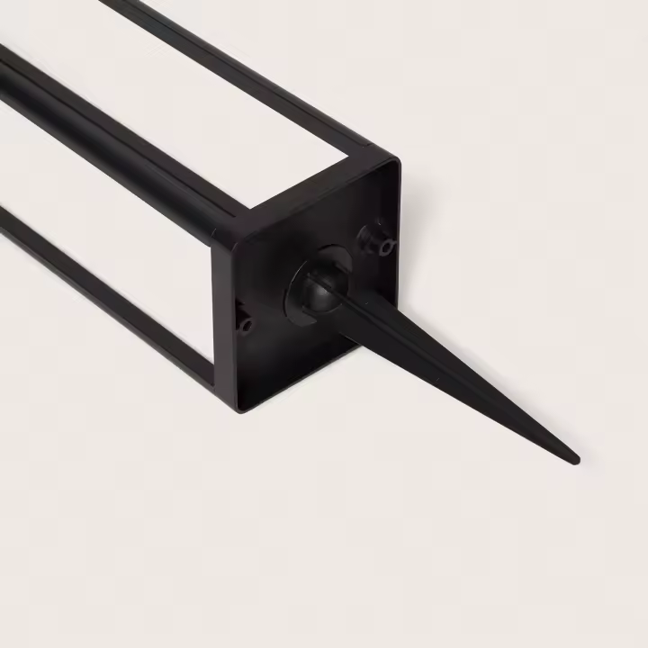 Ledkia Baliza de Pie Exterior Solar LED 2W 60cm Aluminio con Sensor de Movimiento Devah Negro - 1