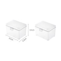 2Pcs/Set Cajas Rectangulares Transparentes De Plástico Para Almacenamiento Organizador De Joyas Y Tarjetas Caja De Contenedor Para Coleccionar Artículos Pequeños - details 5