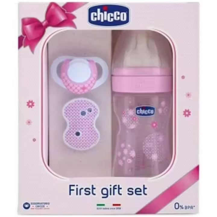 Chicco Set De Regalo Biberón+Chupete+Sujetachupetes - 1