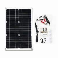 Panel Solar Portátil 500W 12V Con Puerto USB 5V Impermeable Para Carga De Batería Y Teléfono Móvil En Camping Al Aire Libre - details 1