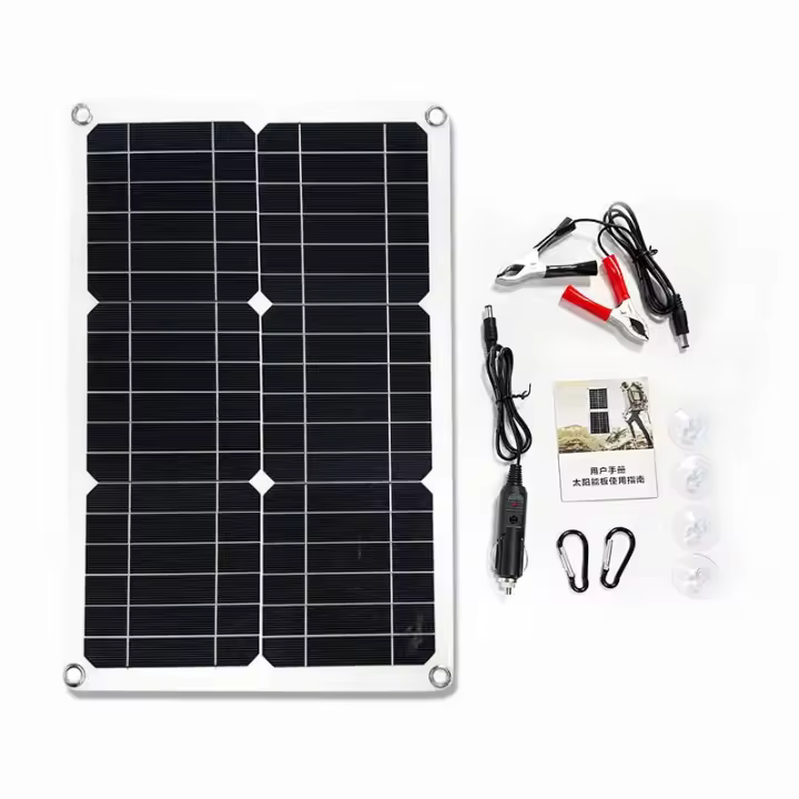 Panel Solar Portátil 500W 12V Con Puerto USB 5V Impermeable Para Carga De Batería Y Teléfono Móvil En Camping Al Aire Libre - 1