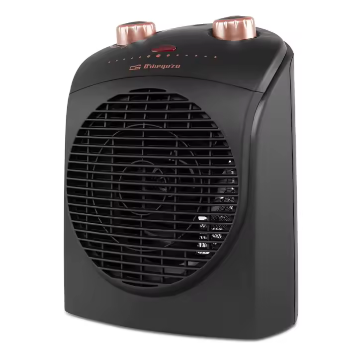 Calefactor Orbegozo FH 5036, selector rotativo de 3 posiciones, modo ventilador, termostato regulable, 2200 W - 1