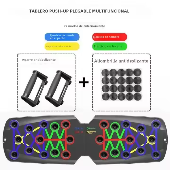Tablero De Entrenamiento Multifuncional Para Hombros Y Abdominales Para Hombres Placa De Pushup Portátil Equipo De Ejercicio De Fortalecimiento De La Resistencia - 1