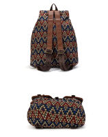 Mochila De Lona Para Mujer Con Estampado Floral Gran Bolsa De Hombro Para Adolescentes Y Niñas Bolsa De Viaje De Fin De Semana Escolar - details 6