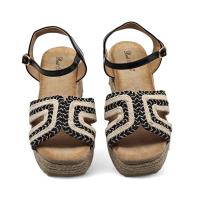Calzados soraia, Sandalia de antelina y plataforma de yute, espardeñas de cuña, para mujer. - details 2