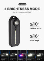 Luz Trasera De Bicicleta LED Recargable Roja Y Azul Con Clip Para Hombro Luz Policial Seguridad Advertencia Con Fuente De Alimentación USB - details 5