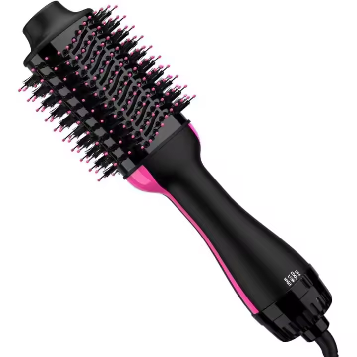 Cepillo de Aire Caliente 1200W 4 en 1 Cepillo Secador para el Pelo 3 Temperaturas 2 Velociades Cómodo Agarre Secador Volumizador para Rizar/Alisar el Cabello One-Step Cepillo Calentado Eléctrico - 1