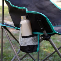 Aktive - Pack 2 sillas plegables de camping, negras, estructura de acero, ligeras y compactas, con posavasos y bolsa de transporte, perfectas para exteriores - details 4