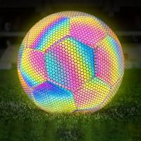 Balón De Fútbol Reflectante Tamaño 5 Colorido Y Luminoso Para Entrenamiento Interior Y Exterior - details 0