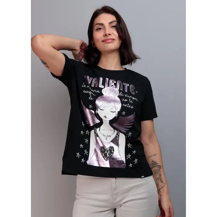 Keep&Trendy Marcas Mujer Ropa Camisetas y tops  Camiseta -Keep and Trendy- Valiente - 1