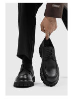 Zapatos De Negocios Casuales Para Hombre Con Plataforma Grande Y Suela Gruesa Cuero Patentado Seguridad Antideslizante Exterior - details 9