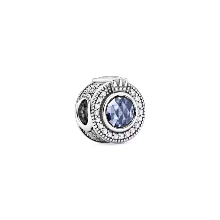 PANDORA Corona de Plata de Ley con Cristal Azul y Zirconia Cúbica - 1
