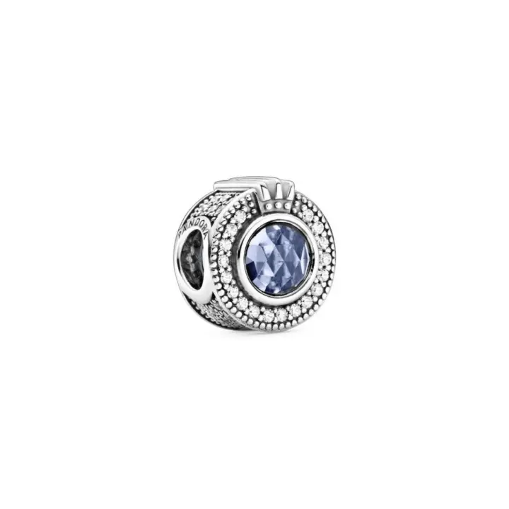 PANDORA Corona de Plata de Ley con Cristal Azul y Zirconia Cúbica - 1