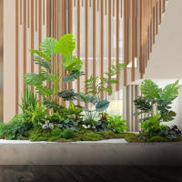 Hojas Dearenal Artificiales 33-48cm Para Decoración De Oficinas Y Hogares Accesorios Para Paredes De Plantas Persa Material De Plástico Para DIY - details 12