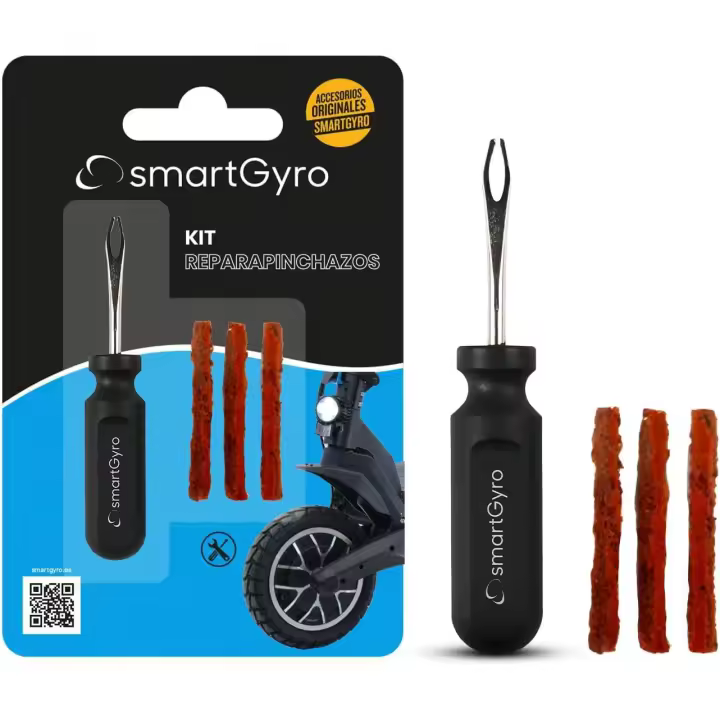 SmartGyro Kit Repara Pinchazos Reparapinchazos - Herramienta para Reparar Pinchazos de Ruedas Neumáticas Neumáticos Tubeless, Patín Patinete Eléctrico - 1