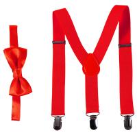 Conjunto De Suspenders Y Corbata Para Niños Accesorios De Boda Ajustables Para Niños Y Niñas Moda Infantil Polyester - details 6