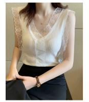 Top De Encaje Ligero Para Mujer Con Cuello En V Y Mangas Sin Mangas Camiseta Vestido De Verano Para Chicas Jóvenes Estilo Fairycore - details 2