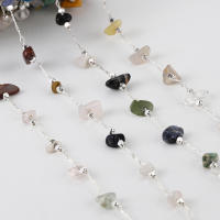Cadena De Cristal Irregular De 1 Metro Con Piedras De Vidrio Para Joyería Encadenamiento Metálico De Cobre Para Creaciones Artísticas - details 14