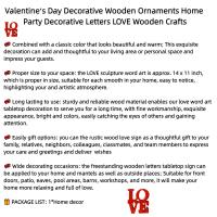 Adornos De Letras Para Día De San Valentín "AMOR" Decoración Para El Hogar Y Bares Regalo De Artesanía Para El Escritorio Decoración De Fiesta Proporciones De Imagen - details 17