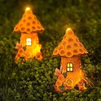 Luz Solar Decorativa Para Casa De Árbol De Resina Adorno Pequeño Para Jardín Patio Balcones Y Caminos Exteriores - details 1
