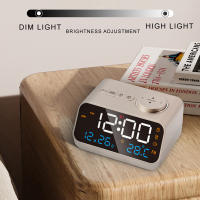 Reloj De Alarma LED Con Radio FM Para Lado De Cama Moderno Calendario Digital Con Termómetro Y Higrómetro Para La Mesa - details 2