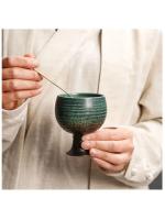 Taza De Café Retro De Cerámica Con Cuchara Creativa Goblet De Cerámica Gruesa Para El Hogar Accesorios De Mesa De Té Con Diseño De Flor Y Leche Tamaño 170ML - details 6