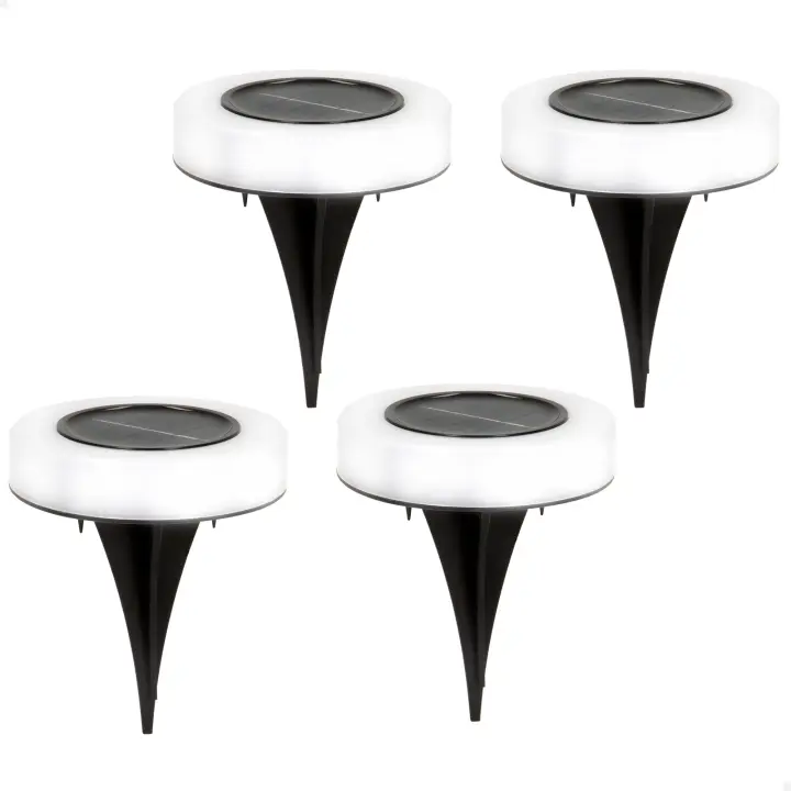 Pack de 4 focos balizas exteriores solares Aktive, Luz continua entre 6 y 8 horas, 8 leds, de 4 lumens, Impermeable - 1