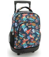 Mochila escolar con ruedas silenciosas, Trolley grande 44x36x24cm,mochila grande con doble compartimentos, Bolsillo frontal y lateral con red porta botella, Varios modelos, 45X35X22 CM - details 11