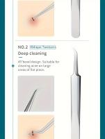 Set De 3 Piezas De Acero Inoxidable Pinzas De Punto De Acné Agujas Y Acrícolas Para Retirar Quistes Y Pelos Obstruidos En Diferentes Luz Beige - details 6