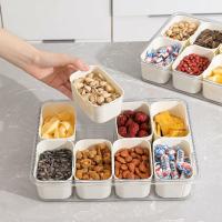 Tenedor De Servicio Dividido Con Manija 8 Compartimentos Caja De Snacks Para Caramelos Frutas Galletas Eventos Y Bodas - details 5