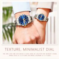 Reloj De Pareja 2pcs/set Relojes De Cuarzo Acero Inoxidable 30M Impermeables Regalo De San Valentín Para Hombres Y Mujeres Cristal De Hardlex - details 1