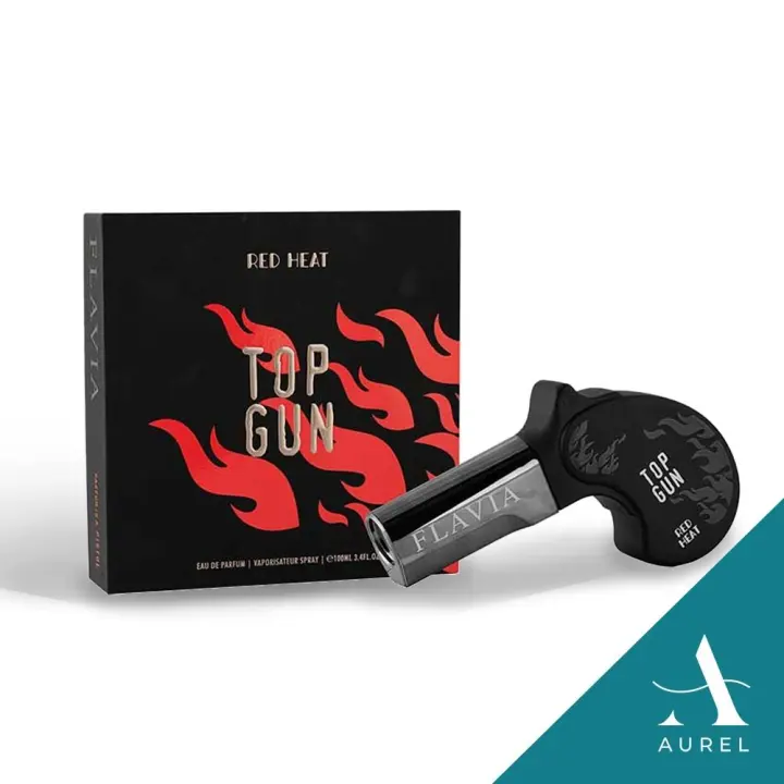 Perfume árabe de hombre FLAVIA Top Gun Red Heat 100ml,Fragancia masculina amaderada, cítrica, duradera, Colonia de hombre lujosa, oriental - 1