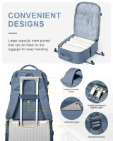 Mochila Para Laptop Grande Capacidad Para Viajes Unisex Nylon Con Compartment Para Computadora Sistema De Hombros Curvos De Cuerpo Mochila De Mano Suave - details 4