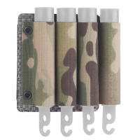 Porta Cargadores De Chemlight Para Cañón 4-Pack Funda De Almacenamiento De Luz Brillante Molle Porta Baterías De Carga De Lámpara Química Negro MC Verde Militar - details 4