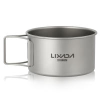 Bol De Titanio Lixada Con Manijas Plegables Contenedor De Alimentos Para Camping Y Senderismo Al Aire Libre Material De Titanio Capacidad 0.4L - details 15