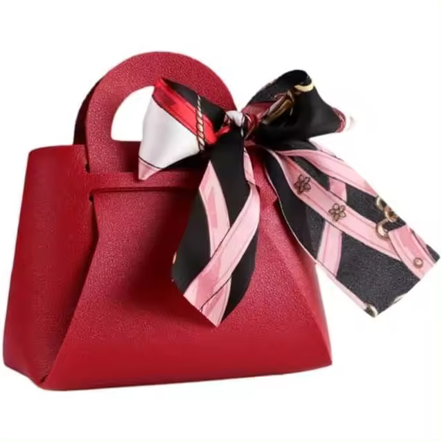 10 cajas portátiles para guardar dulces, bolsas de cuero para regalos de bodas, aniversarios, cumpleaños - 1